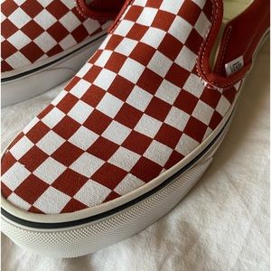 Checkered Slip On Vans Size 9M 10.5W